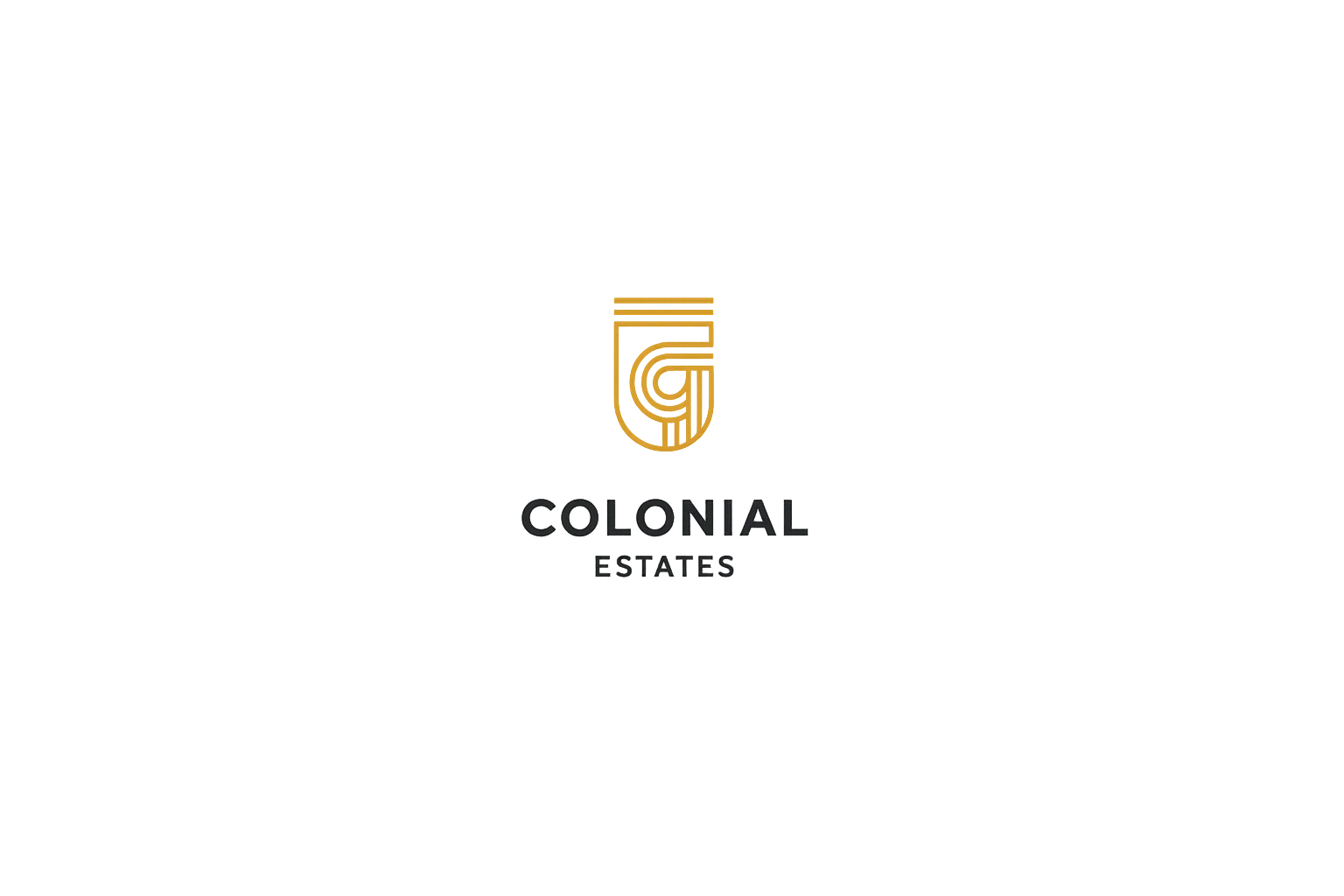 The image features a logo with the text "Colonial Estates" beneath it.